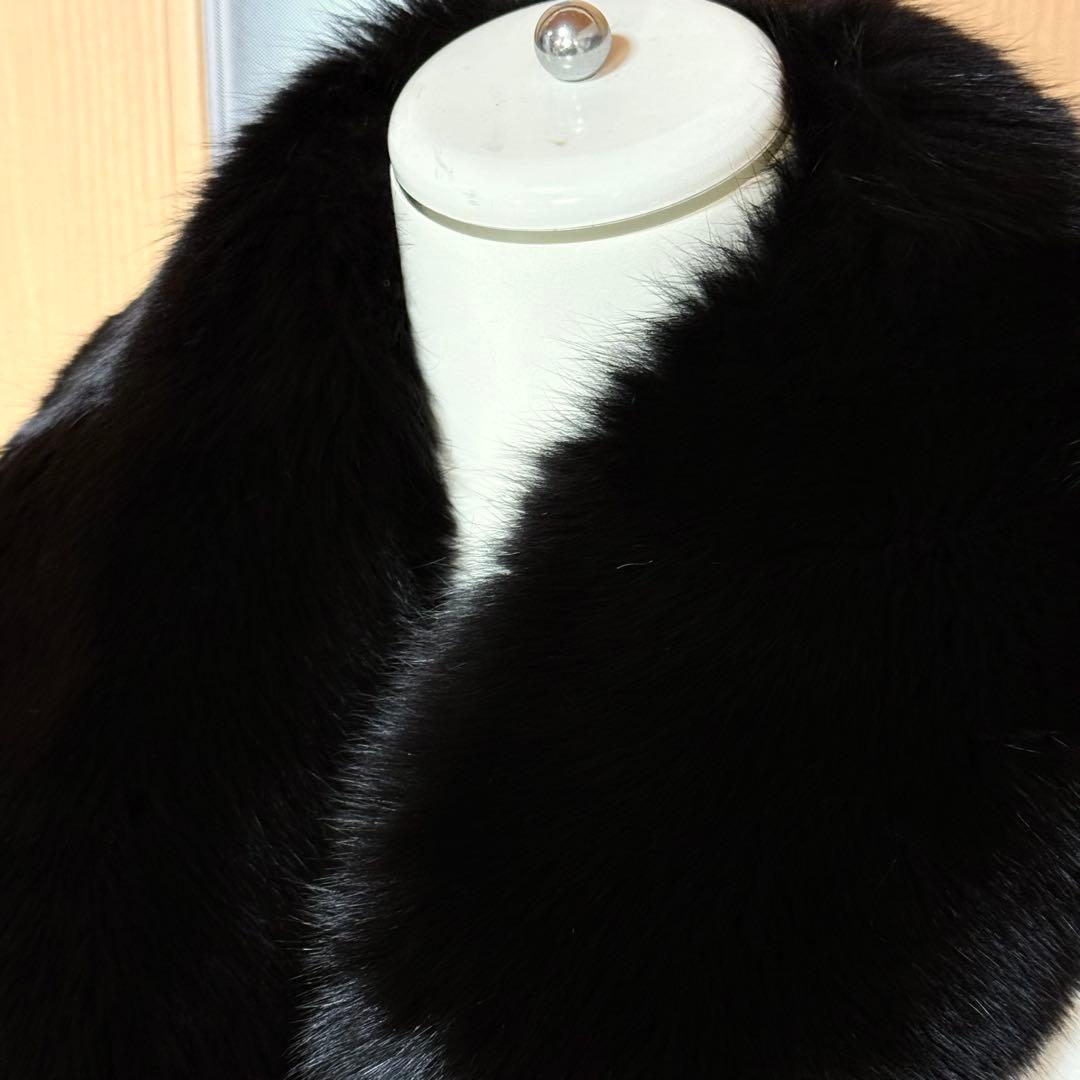 SAGA FOX サガフォックス　ファーマフラー　ブラック・黒　美品