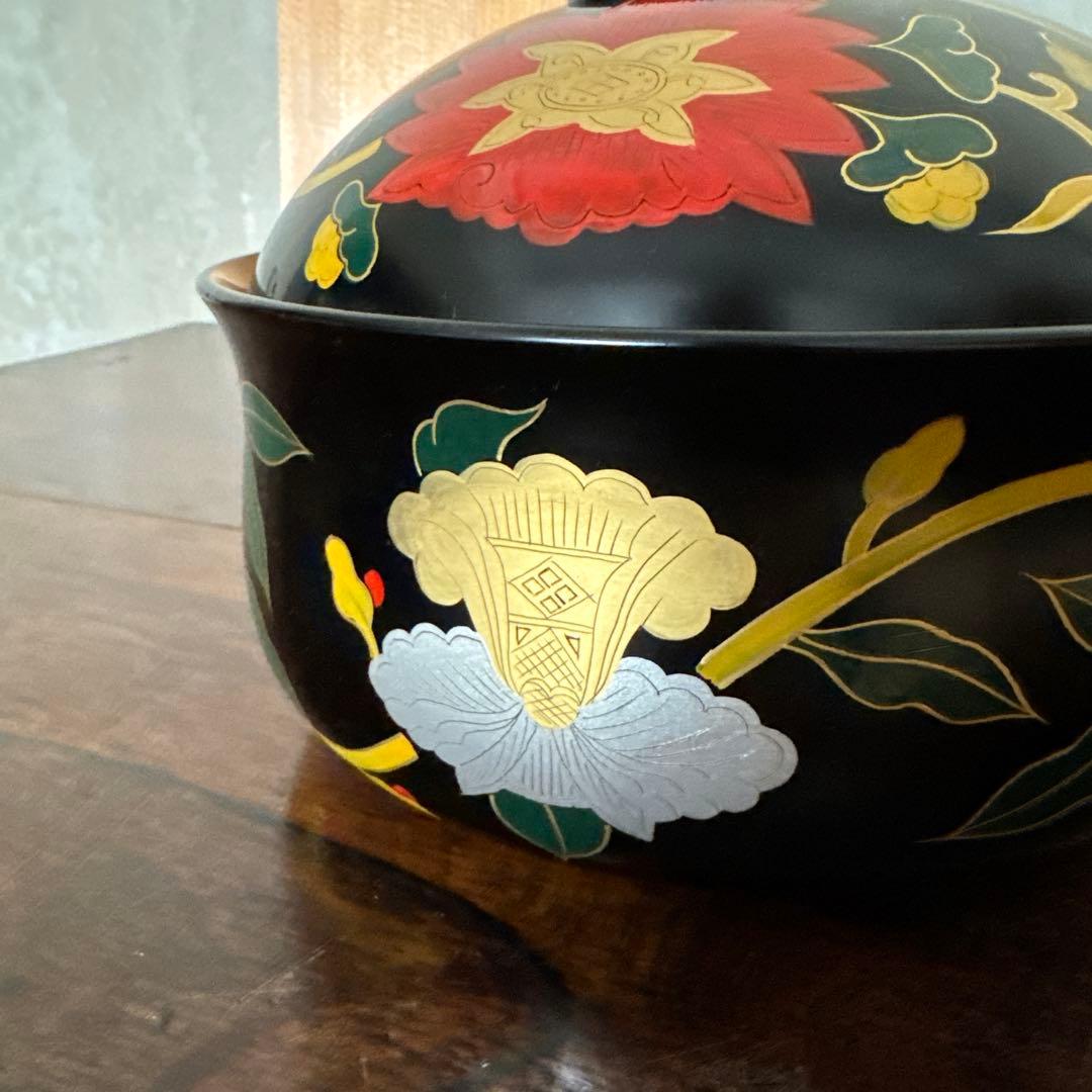 平安「象彦」　長寛写　砂金袋形　喰籠　共箱　K332