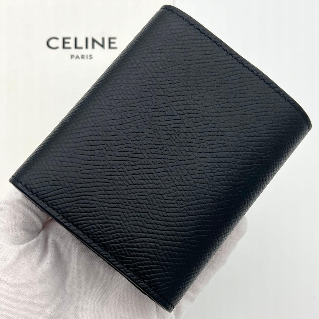 【新ロゴ・最高級美品】セリーヌ　レザー　スモールトリフォールド　三つ折り財布
