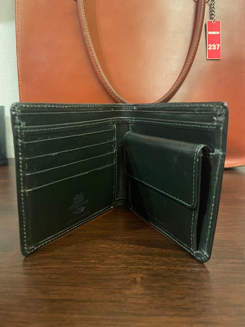 ホワイトハウスコックス　二つ折り財布　グリーン