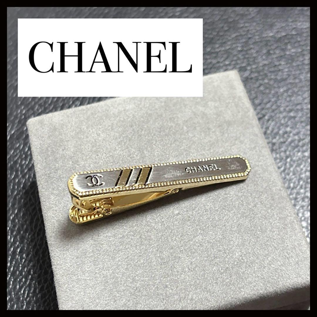 シャネル タイピン ネクタイピン ココマーク ゴールド ロゴレタッチ 刻印
