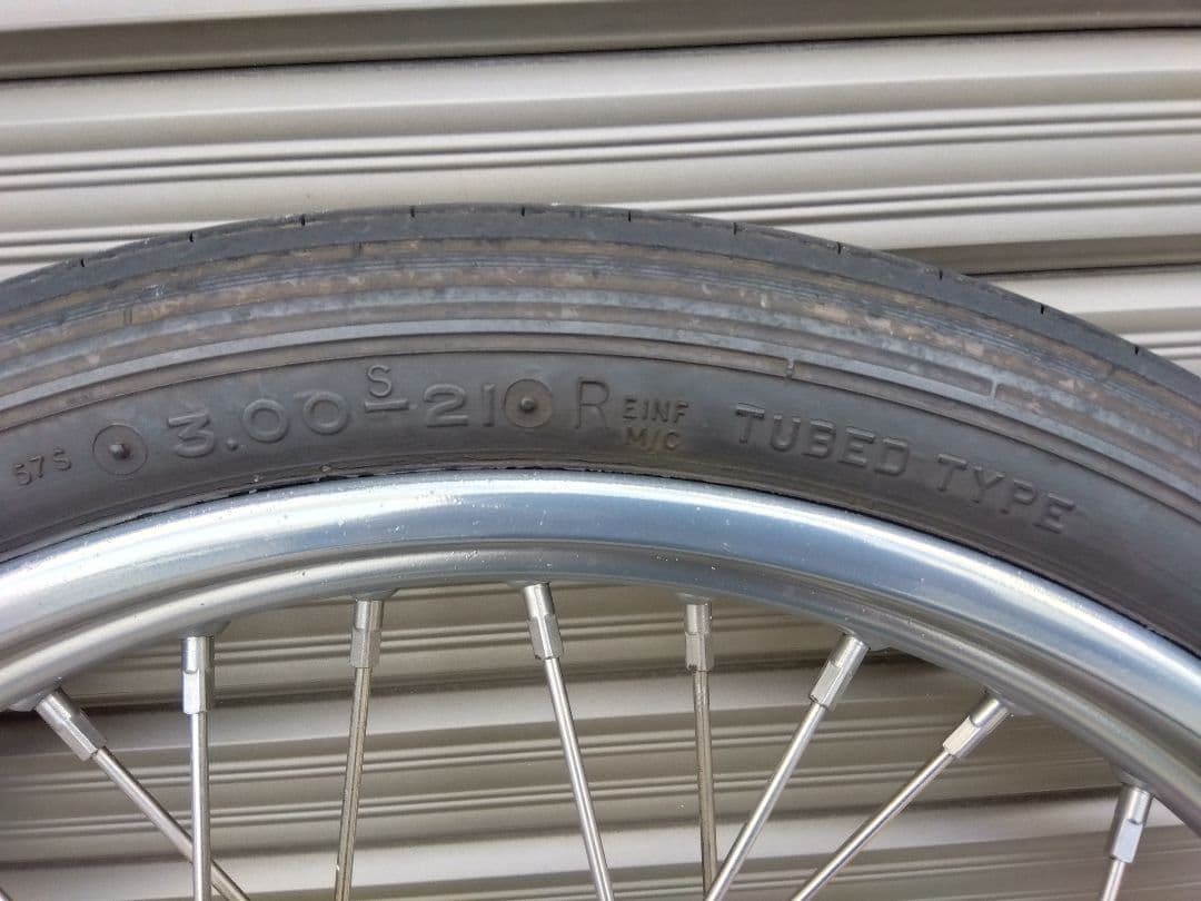 ハーレー 21インチ ナローフロントホイール タイヤ付き 3/4　検）チョッパー