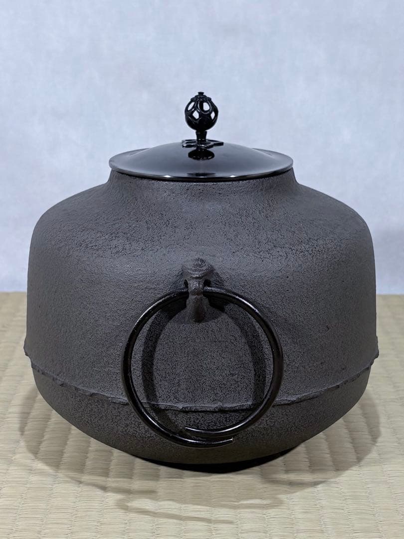 釜師　菊地政光造　阿弥陀堂釜　美品　共箱　茶道具　送料込