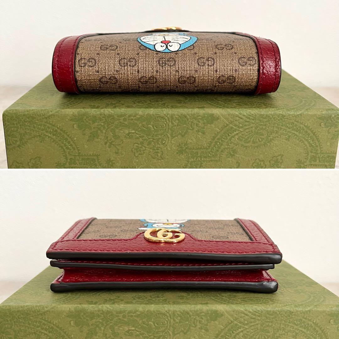 極美品✨GUCCI ドラえもん コラボ インターロッキング 二つ折り財布 PVC