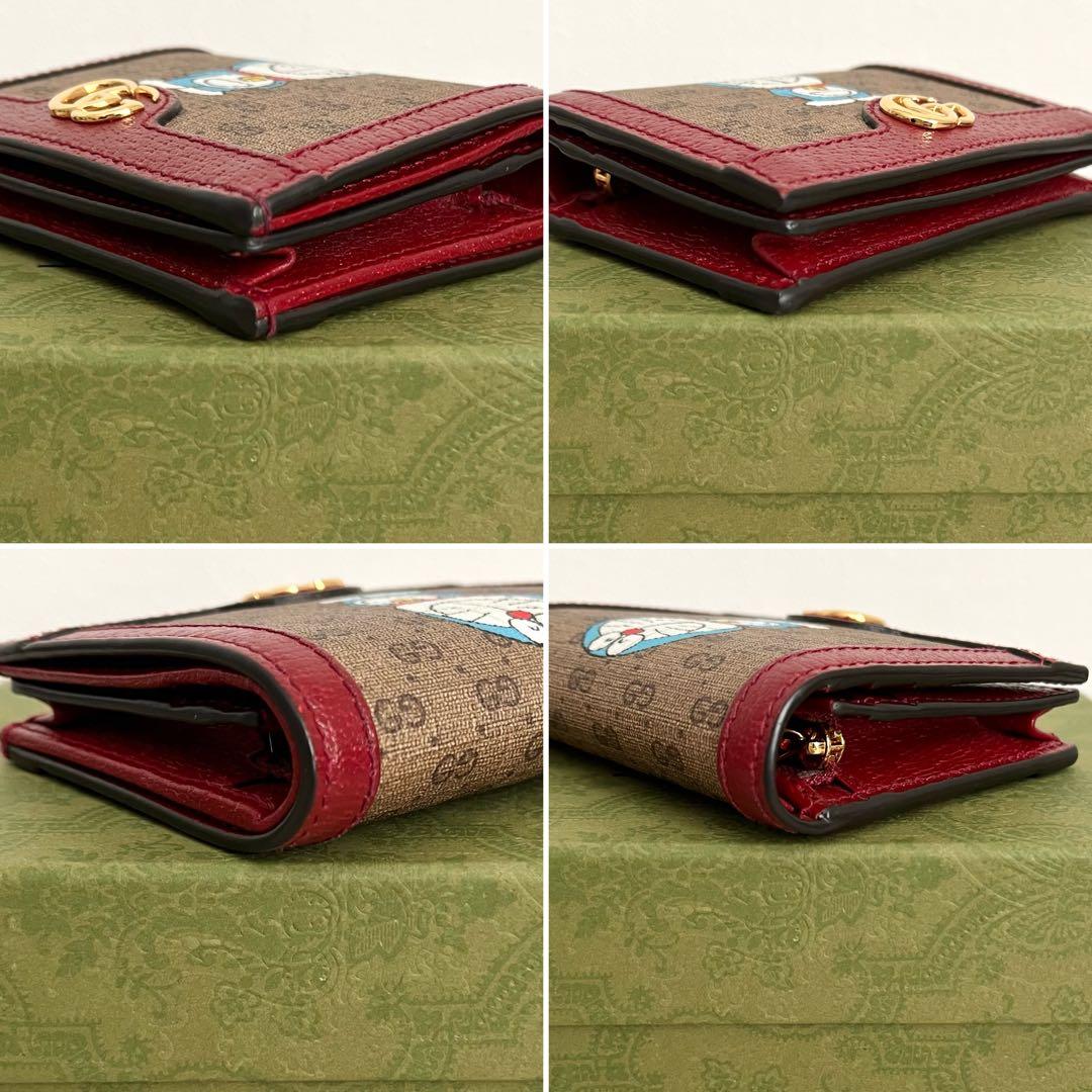 極美品✨GUCCI ドラえもん コラボ インターロッキング 二つ折り財布 PVC