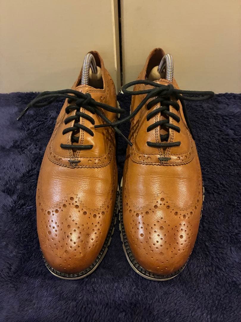 COLE HAAN ゼログランド ウィングチップ オックスフォード 27.5 茶