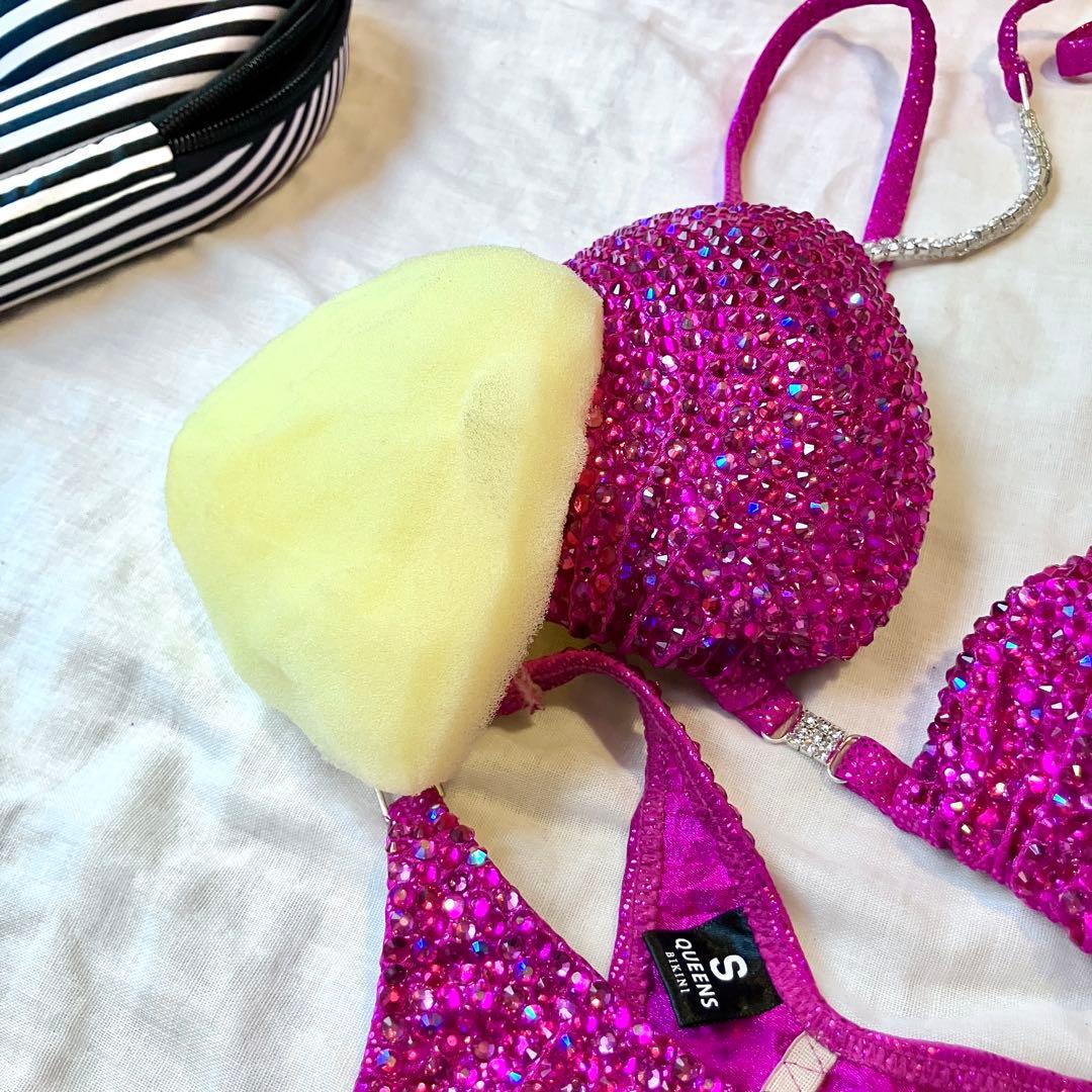 【ymk】FWJビキニセット 初出場向け 大人ピンク＋アクセ付（パッド・ケ