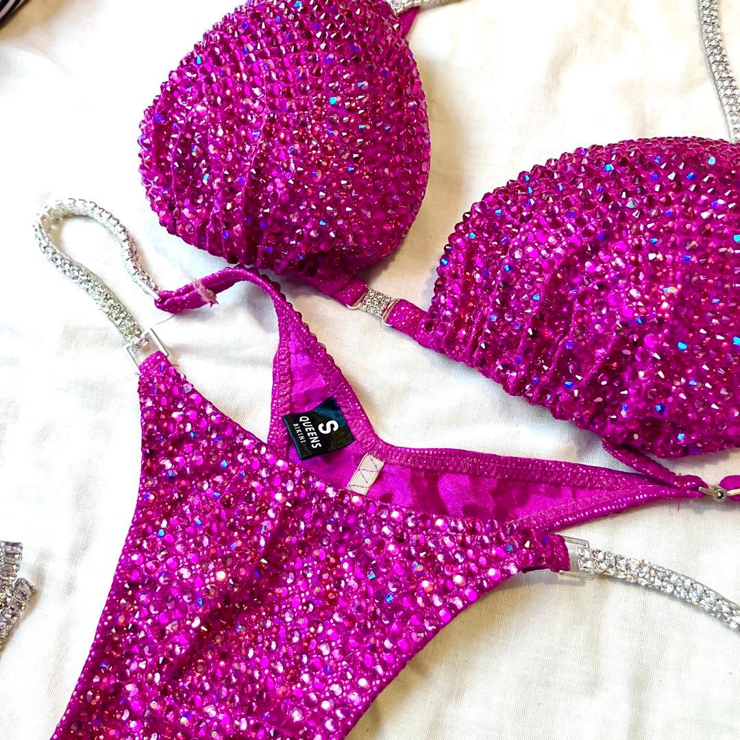 【ymk】FWJビキニセット 初出場向け 大人ピンク＋アクセ付（パッド・ケ