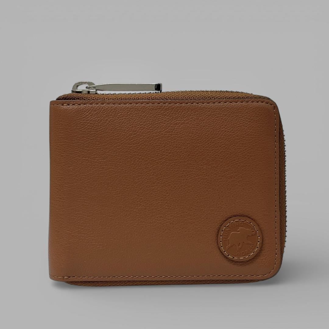 【美品】ハンティングワールド 二つ折り財布 レザー