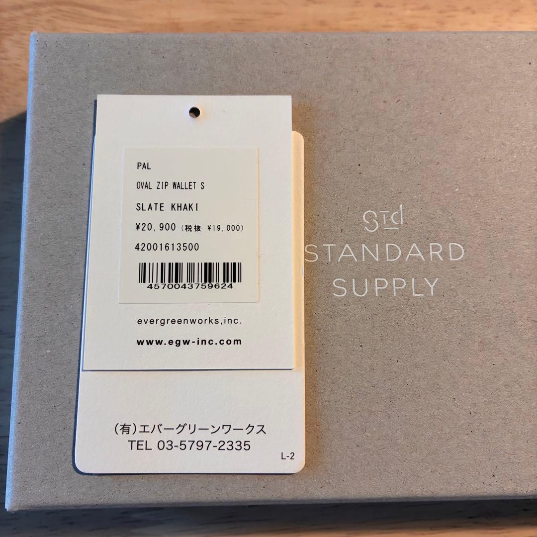 お値下！スタンダードサプライ PAL オーバルジップウォレットS スレートカーキ