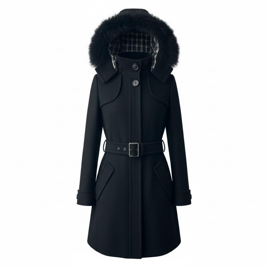 【専用】バーバリーブルーレーベル アンゴラウールコート ラクーンファー フード