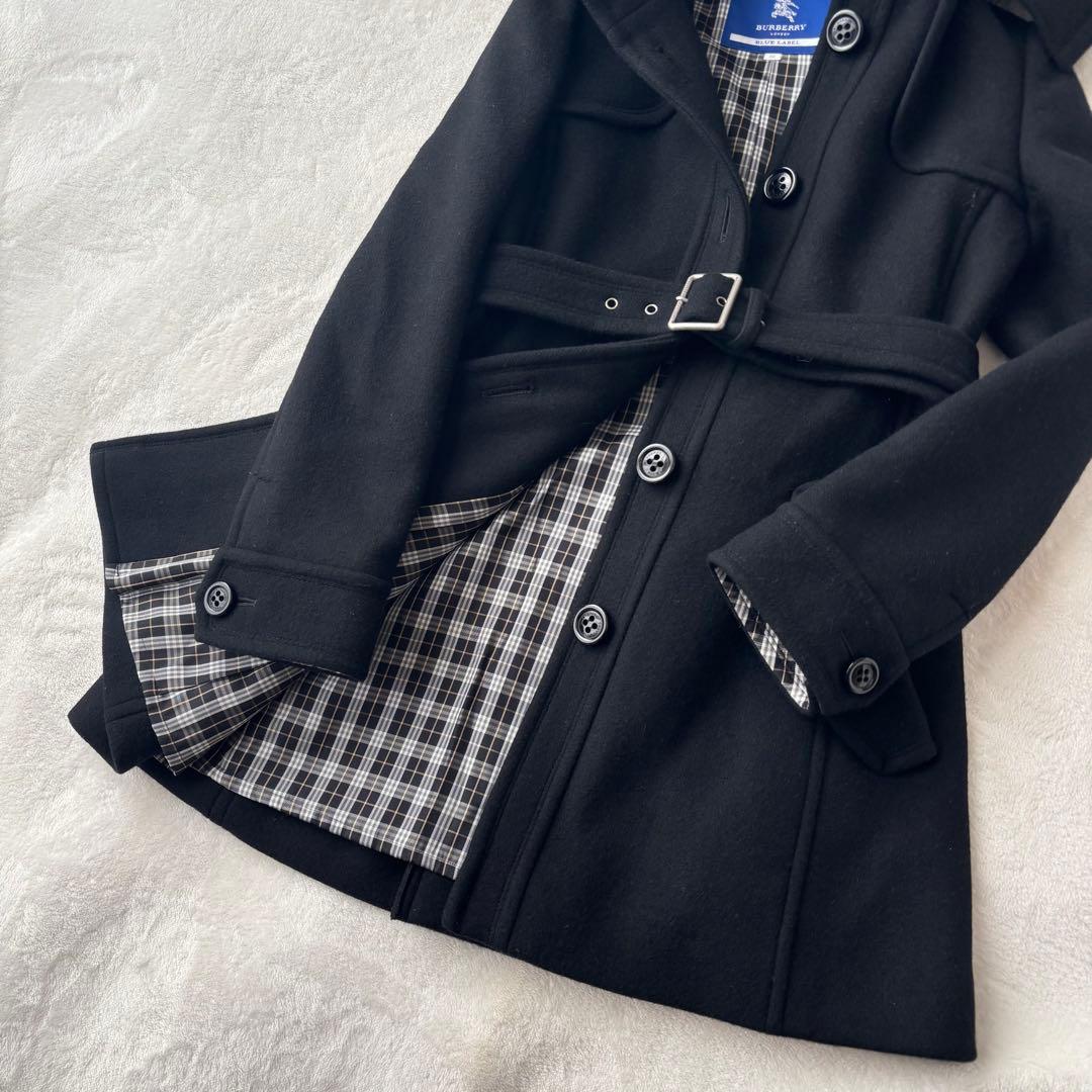 【専用】バーバリーブルーレーベル アンゴラウールコート ラクーンファー フード