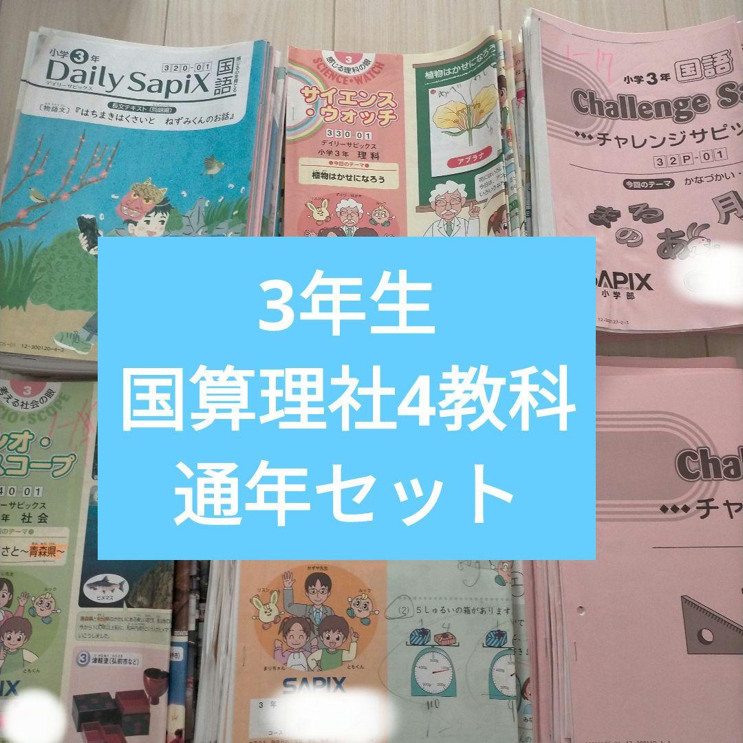 【ほぼ2024年度】SAPIXサピックス 3年生　国算理社4教科　通年セット