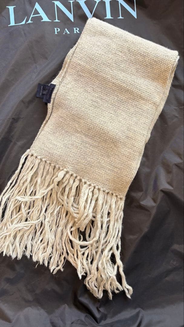 ランバン　LANVIN　2014AW ロングフリンジマフラー　ルカ