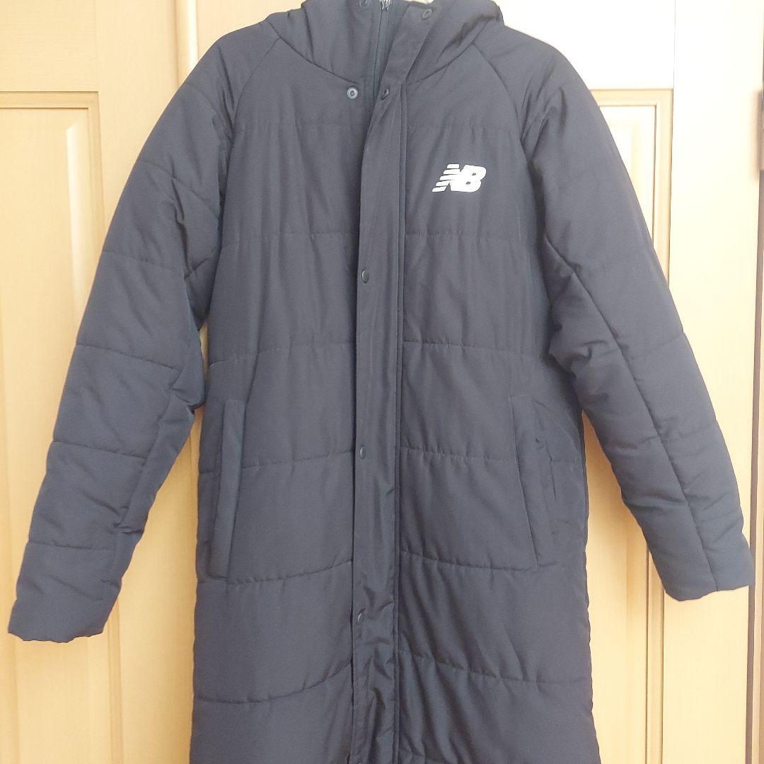 New Balance 黒 ベンチコート フード付き