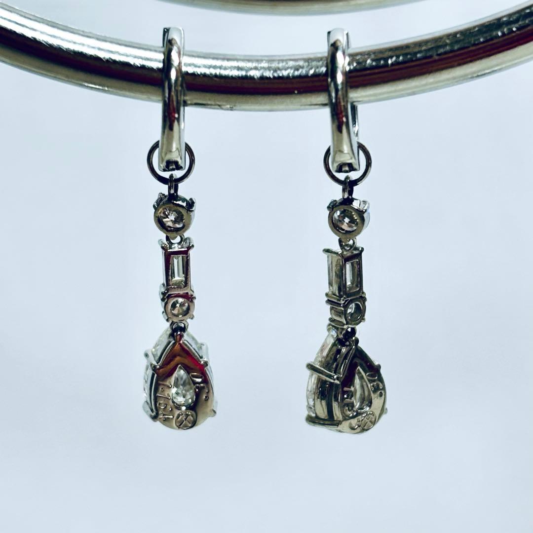 ★PT天然ダイヤモンドピアス、イヤリングチャーム