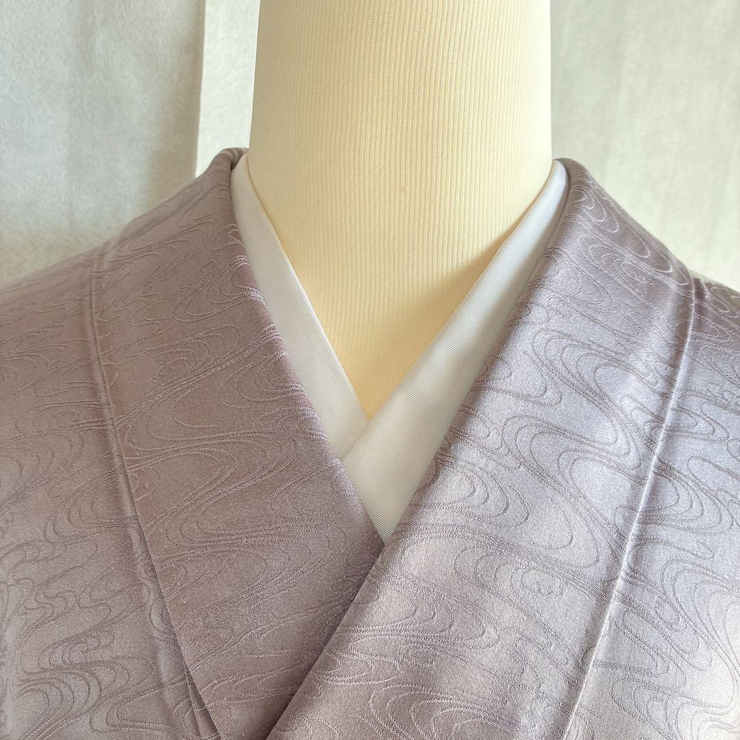 付け下げ　フルセット　着物　トールサイズ　正絹　絞り　訪問着　三越誂　紫　G10