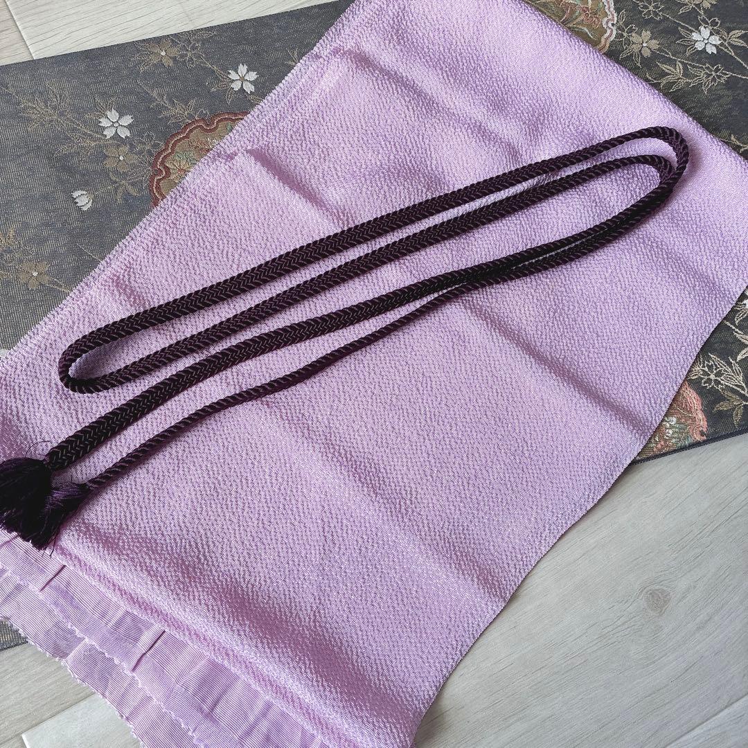 付け下げ　フルセット　着物　トールサイズ　正絹　絞り　訪問着　三越誂　紫　G10