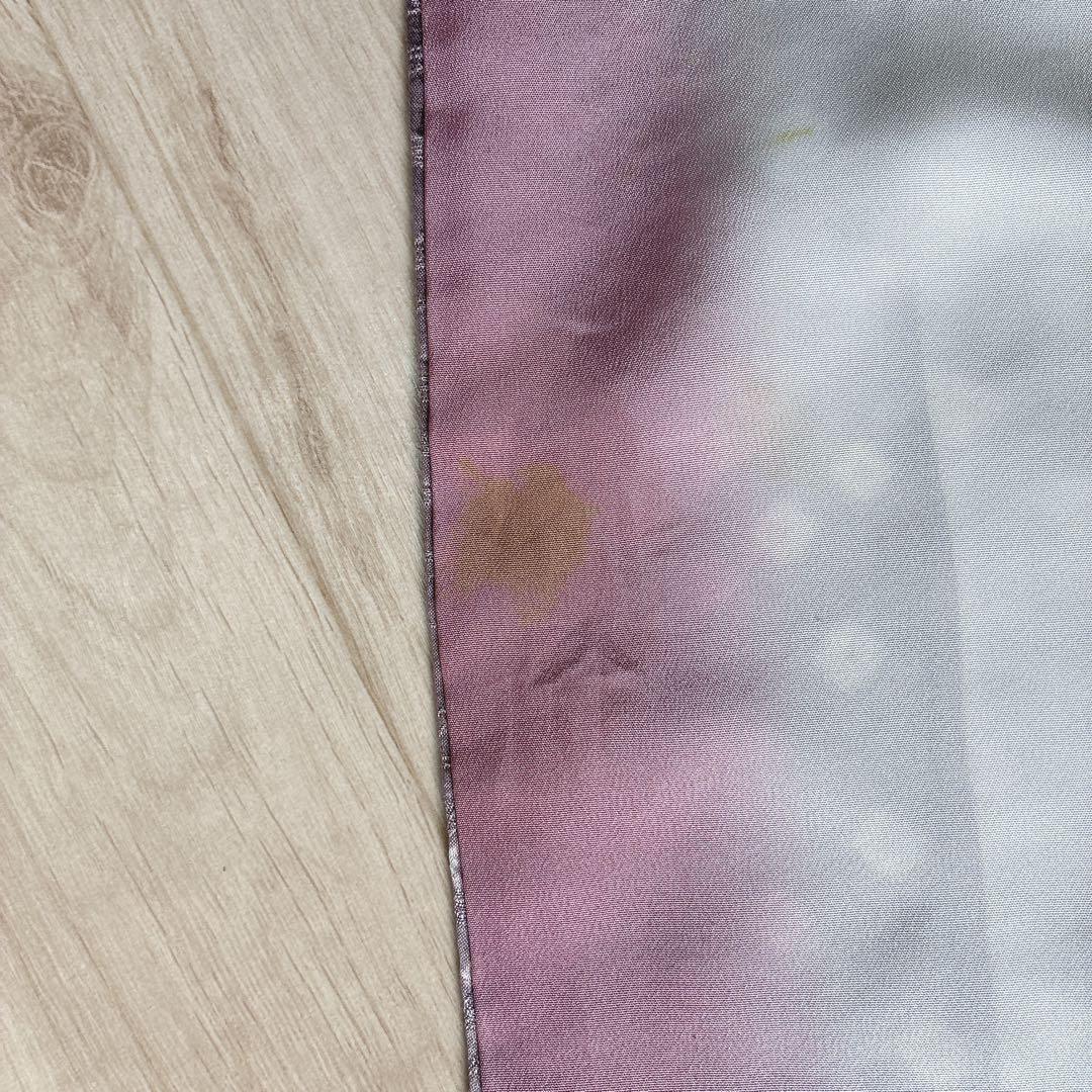 付け下げ　フルセット　着物　トールサイズ　正絹　絞り　訪問着　三越誂　紫　G10