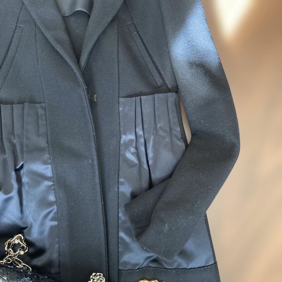 miumiu ミュウミュウ黒タキシードウールコート38 20万