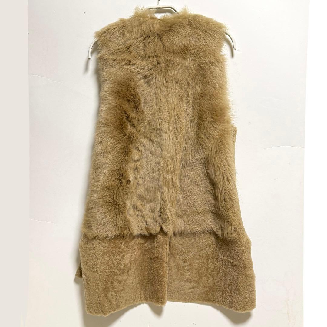 未使用品 KARL DONOGHUE ムートン ミディアムジレ ファージレ