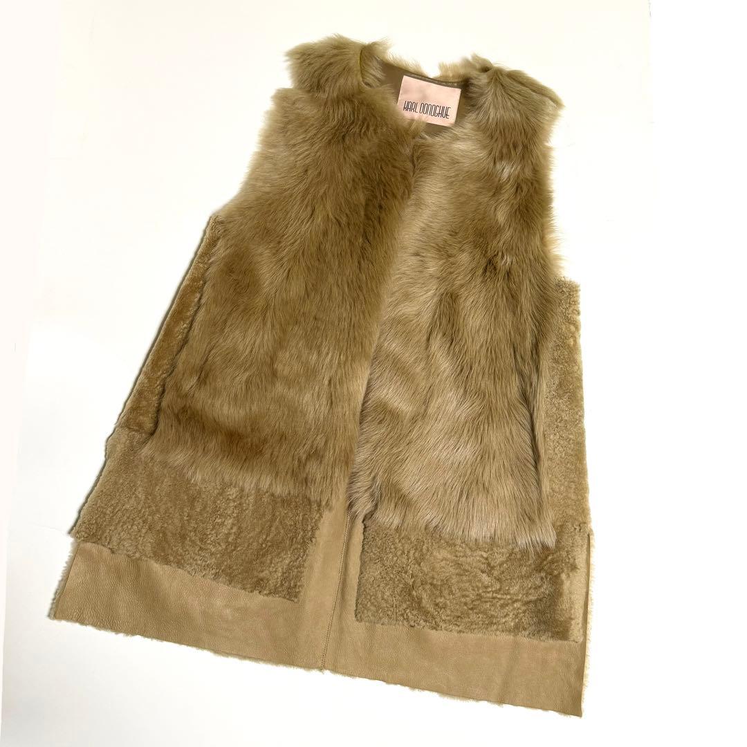 未使用品 KARL DONOGHUE ムートン ミディアムジレ ファージレ