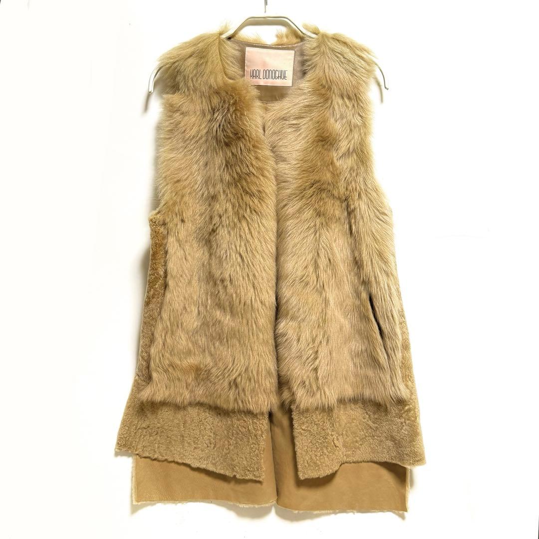 未使用品 KARL DONOGHUE ムートン ミディアムジレ ファージレ