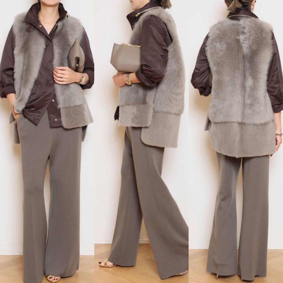 未使用品 KARL DONOGHUE ムートン ミディアムジレ ファージレ