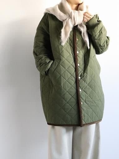 【美品】R&D.M.Co- QUILTING HALF COAT ロング