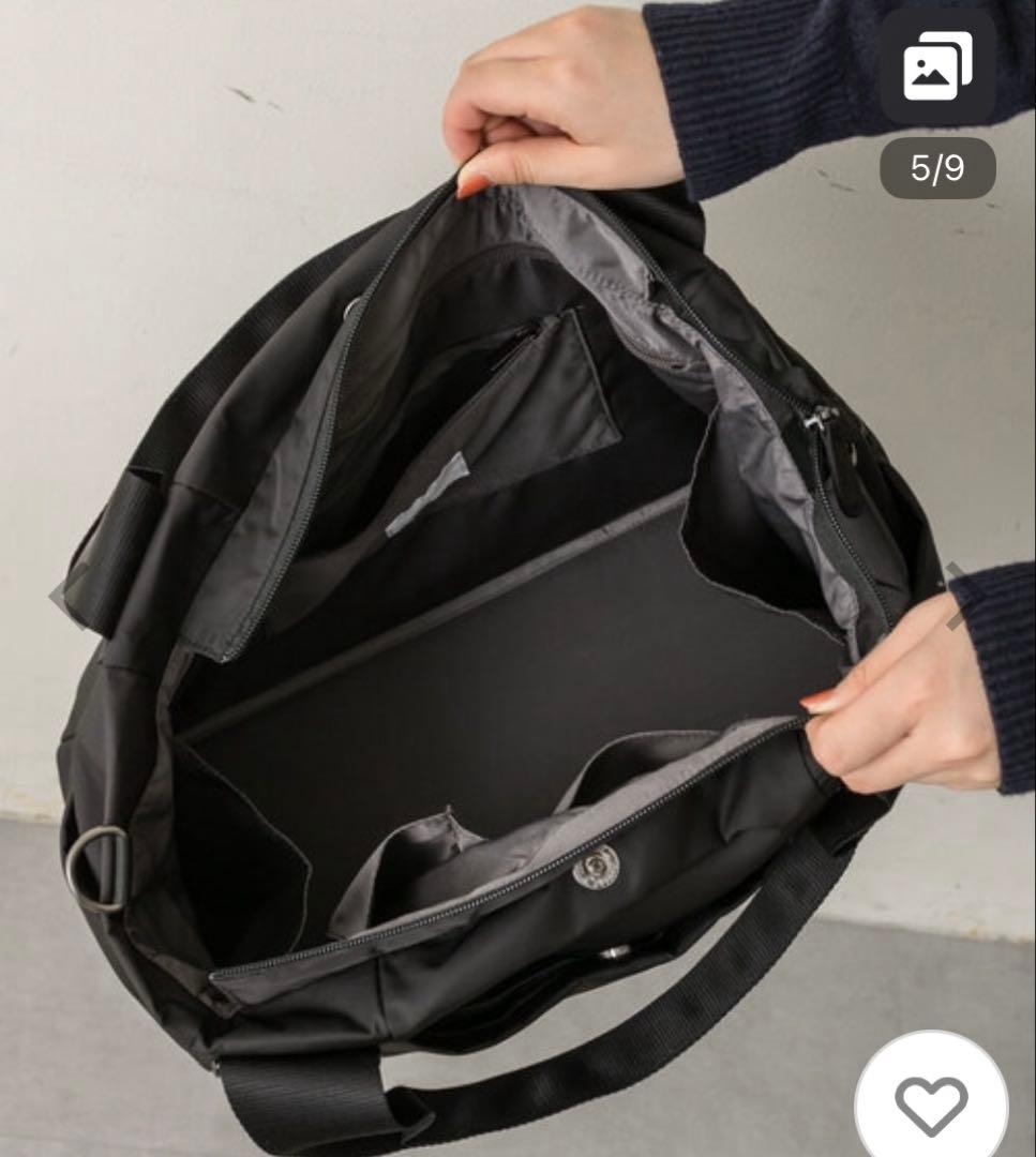 ear PAPILLONNER ショルダー付き/樹脂パーツトートバッグLサイズ