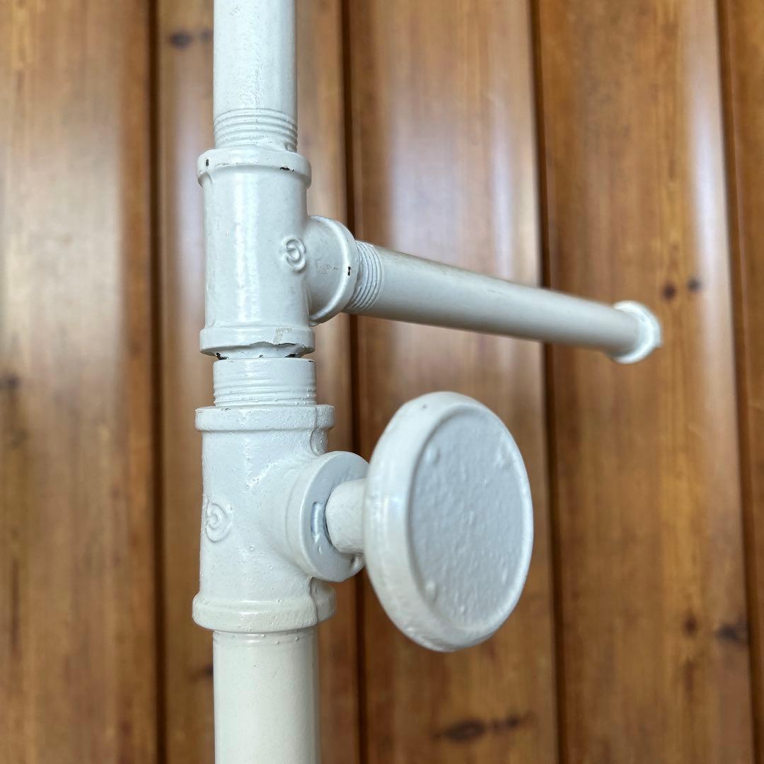 インダストリアル 配管パイプ アイアン ハンガーラック 無骨 シャビー 白