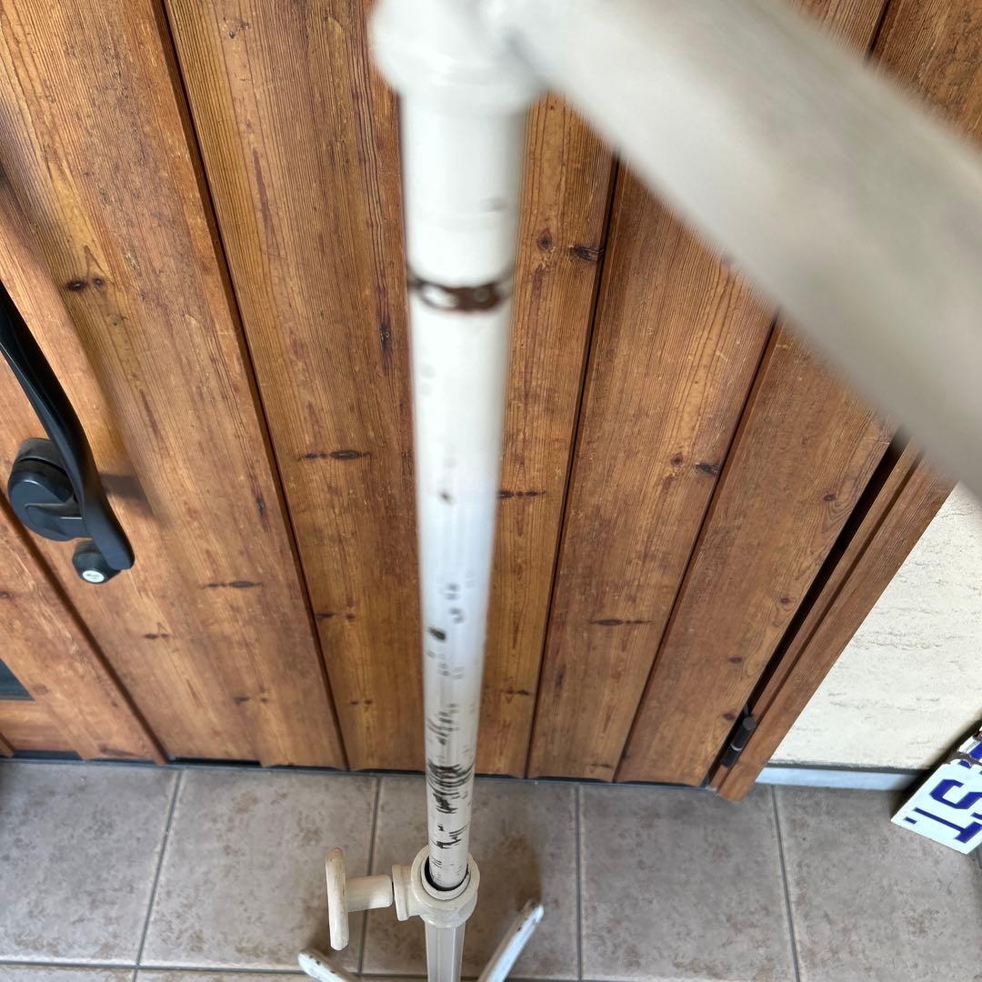 インダストリアル 配管パイプ アイアン ハンガーラック 無骨 シャビー 白