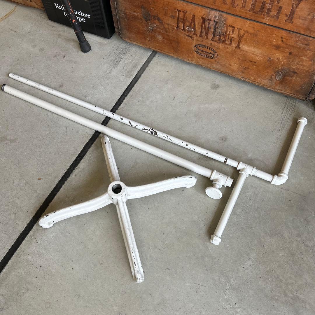 インダストリアル 配管パイプ アイアン ハンガーラック 無骨 シャビー 白