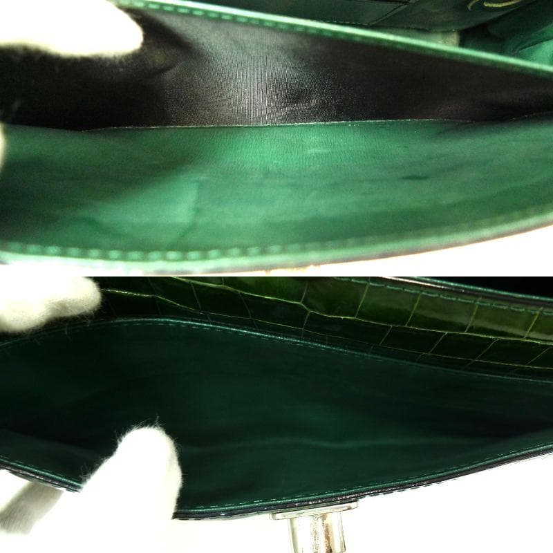 TOKYO　チェーンバッグ　ショルダーバッグ　クロコダイル　グリーン　JRA