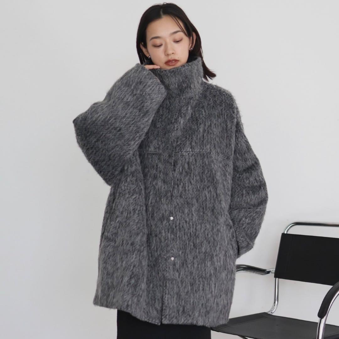 ［新品未使用］hellam シャギースタンドカラーコート