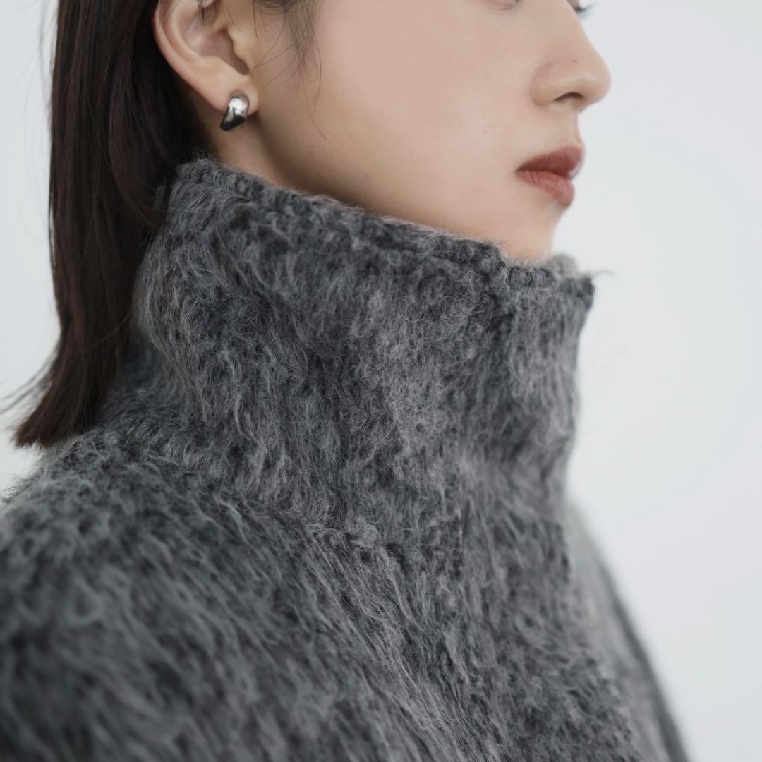 ［新品未使用］hellam シャギースタンドカラーコート