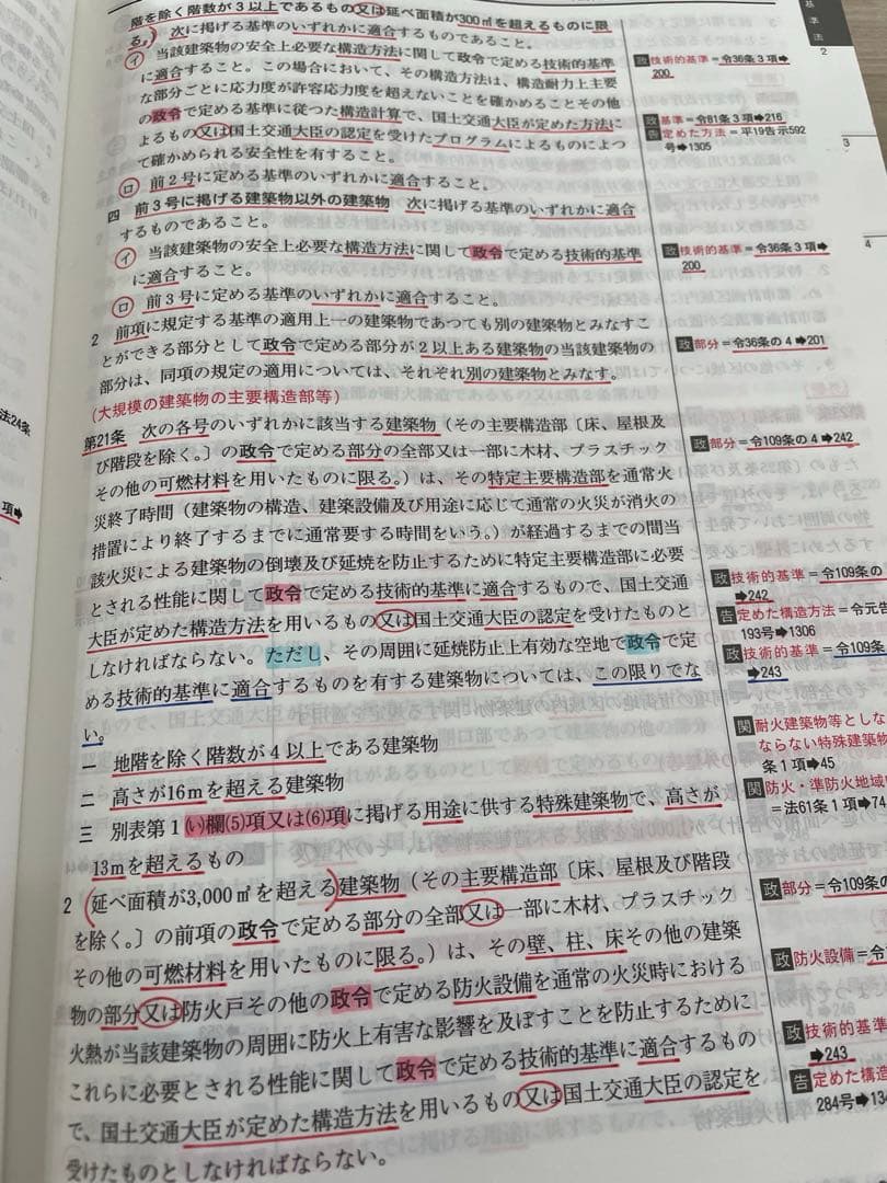 建築基準法関係法令集 2026年版/二級用/アンダーライン済み
