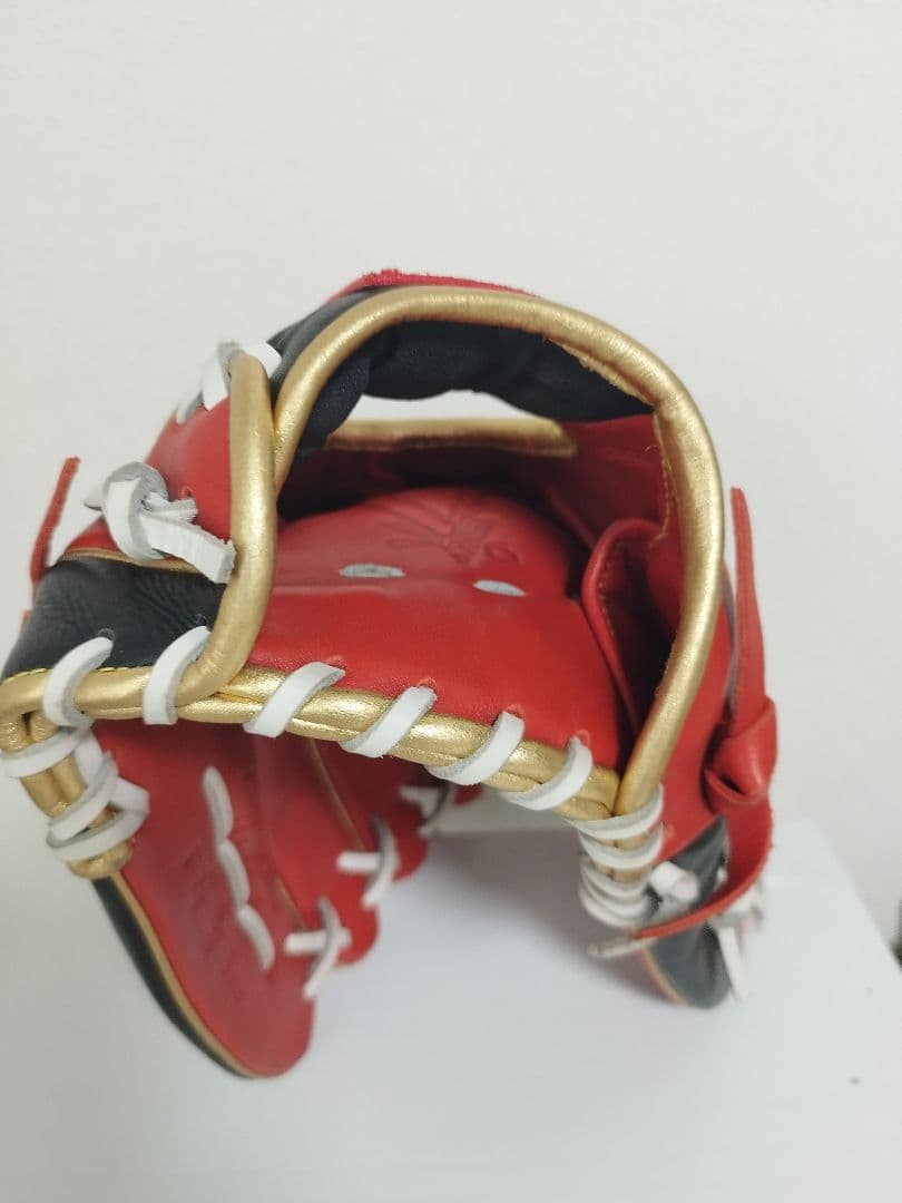 Rawlings 軟式グラブハイパーテック ／レッド×ゴールド×ブラック