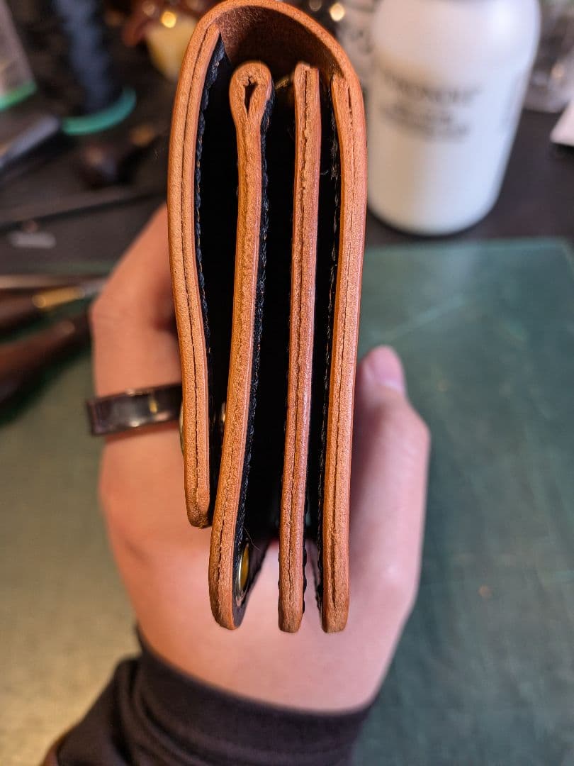 ロングトラッカーウォレット　3層　栃木レザー