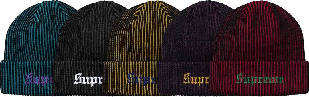 SUPREME 2Tone Rib Beanie ニットキャップ　ビーニー