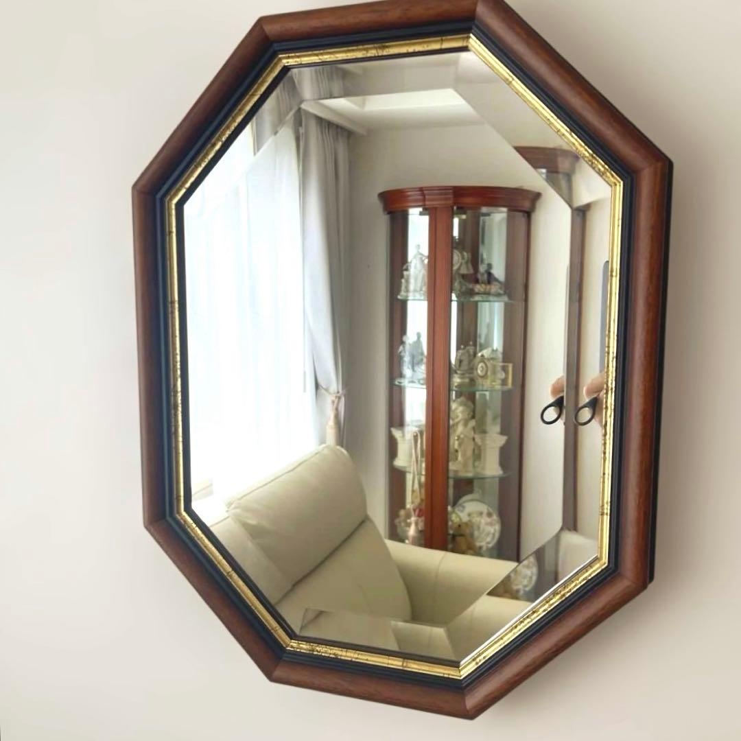 ⭐︎新品/未使用⭐︎ イタリア製 クラシカル木製枠ウォールミラー