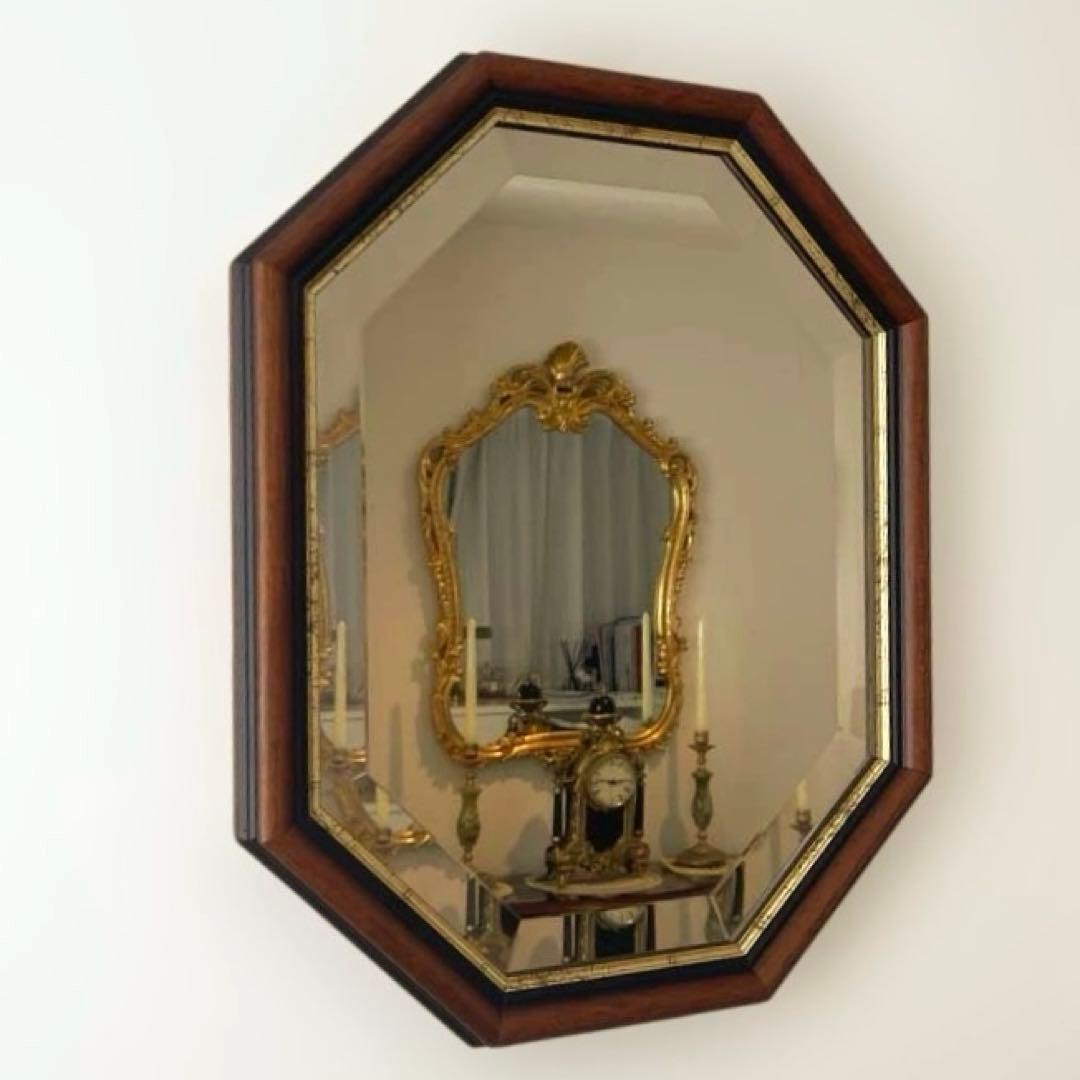 ⭐︎新品/未使用⭐︎ イタリア製 クラシカル木製枠ウォールミラー