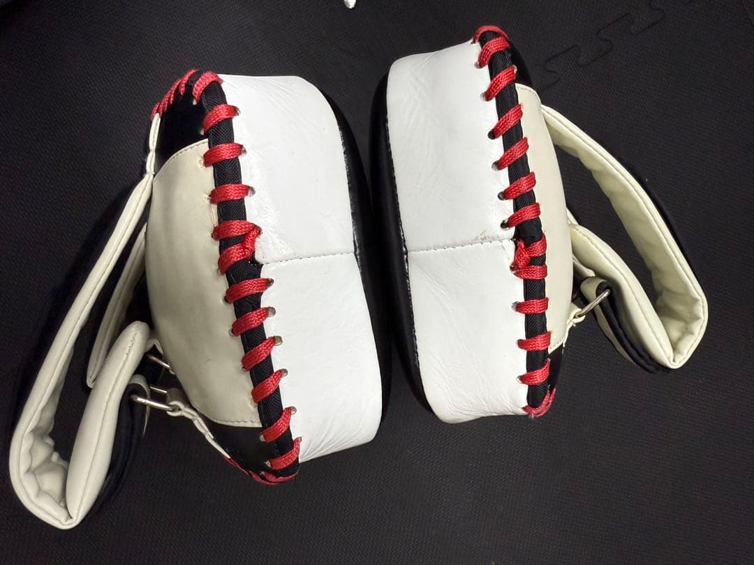 Fairtex キックミット 白黒赤