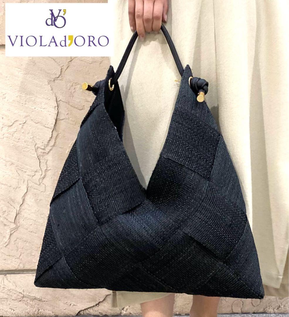 ヴィオラドーロ VIOLAd'ORO 別注カラー アバカ メッシュ トートバッグ