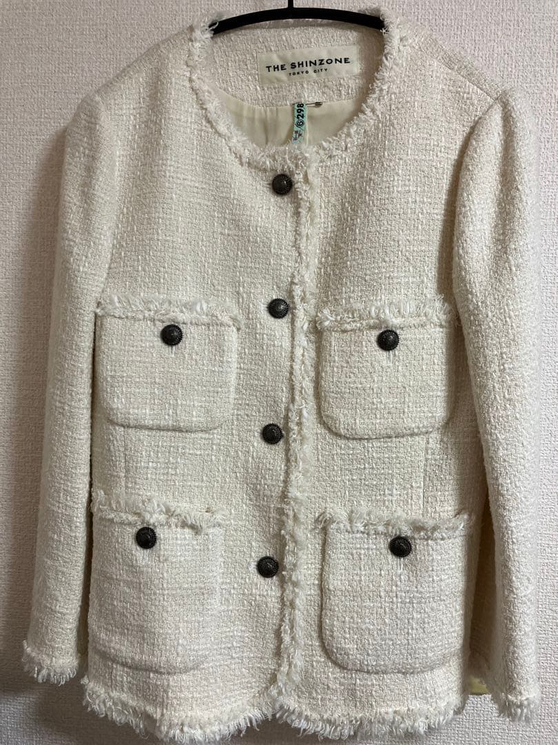 【美品】Shinzone ツイードジャケットM クリーニング済