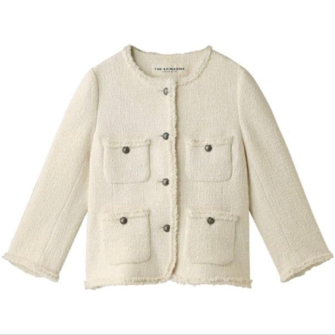 【美品】Shinzone ツイードジャケットM クリーニング済