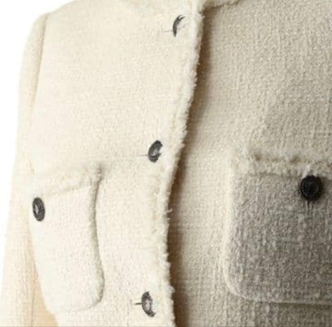 【美品】Shinzone ツイードジャケットM クリーニング済