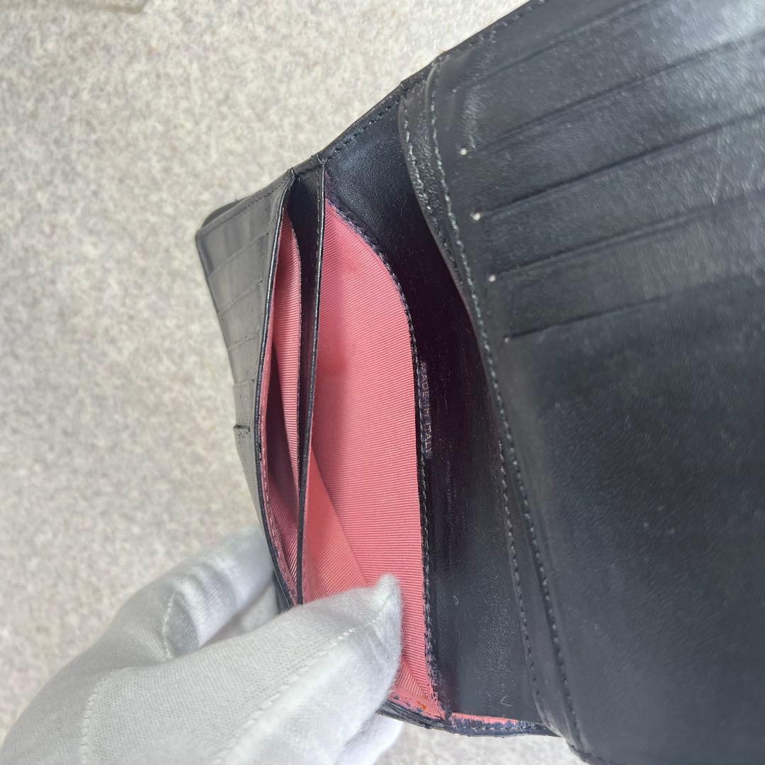 超美品CHANEL マトラッセココマークコンパクト二つ折り財布ブラック