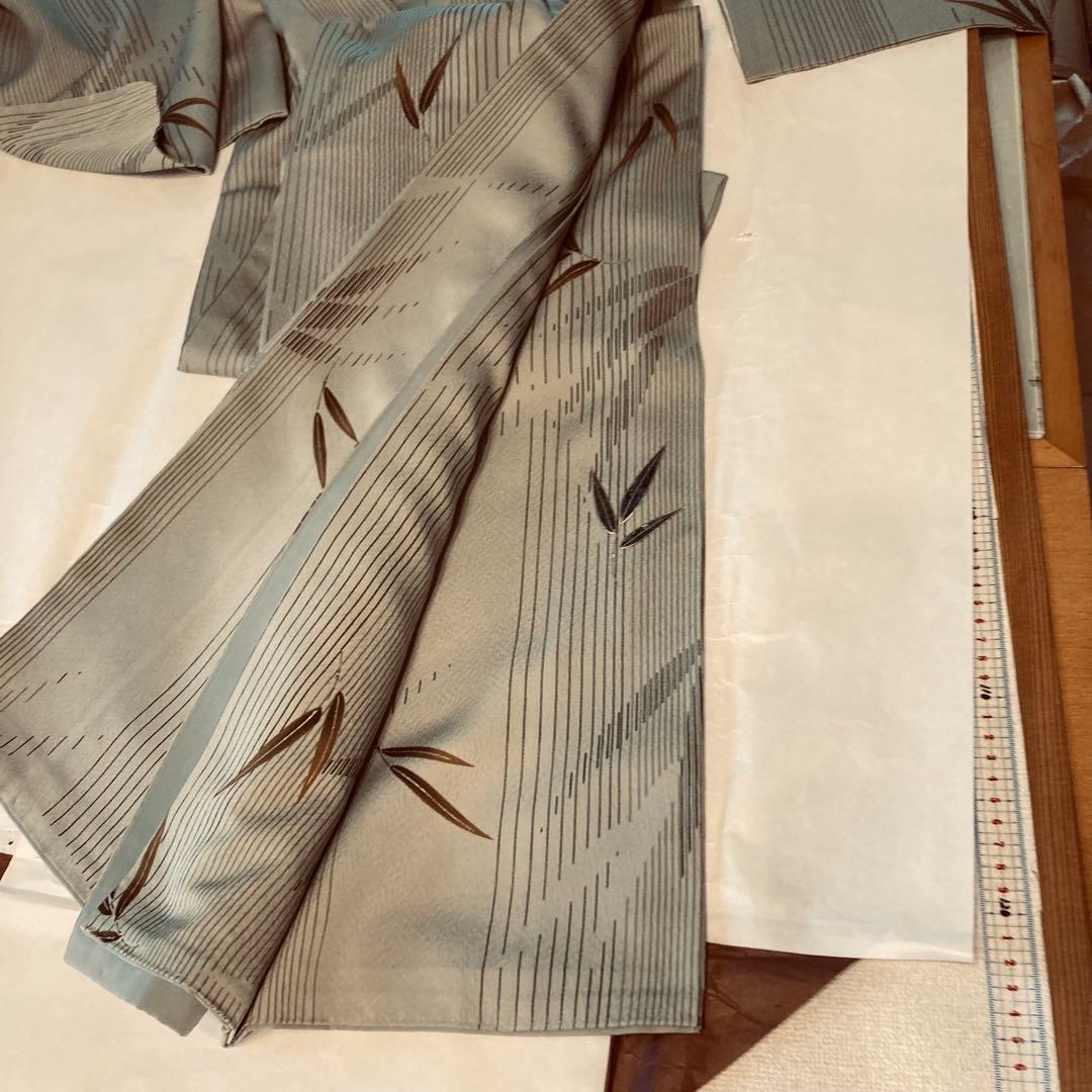 靖 122720宅　螺鈿小紋　竹　袷　着物