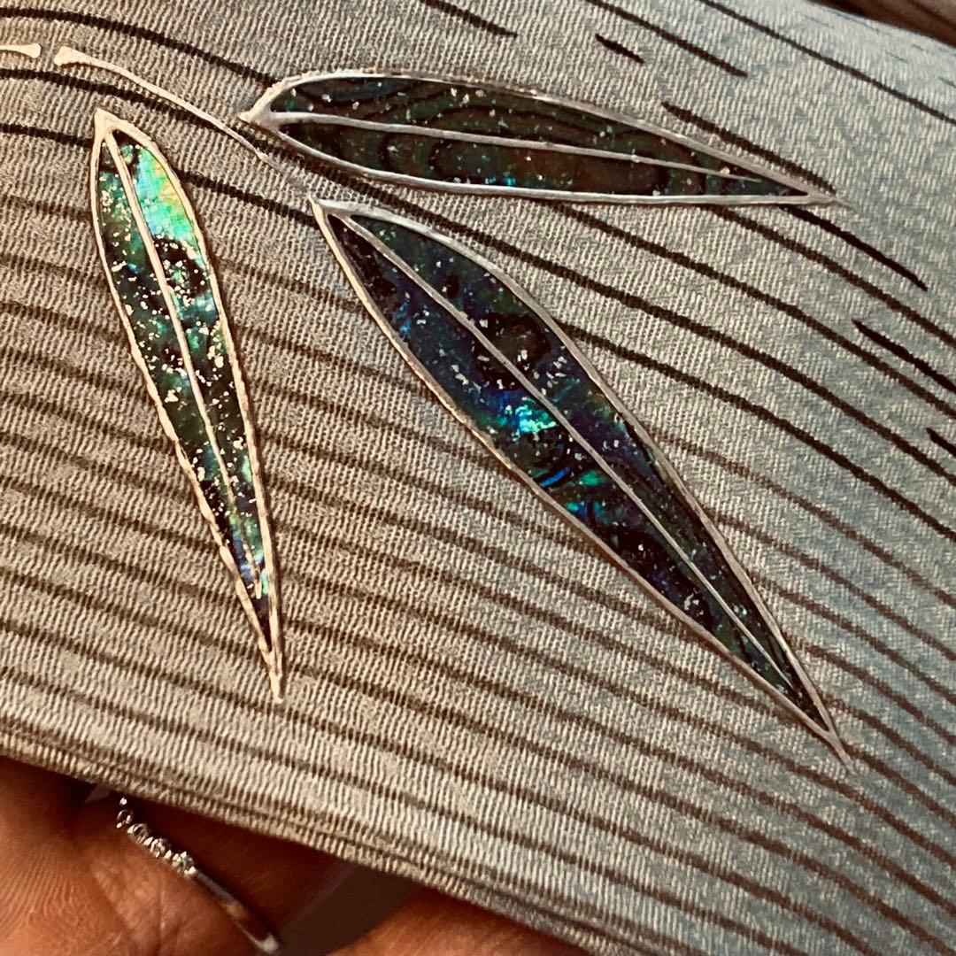 靖 122720宅　螺鈿小紋　竹　袷　着物